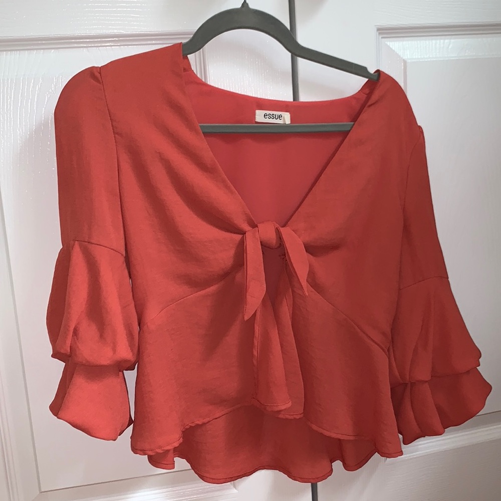Front tie crop top